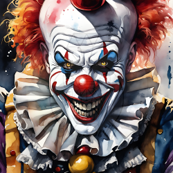 Clown Chester - 50x50cm - quadratische Steine - Diamond Painting