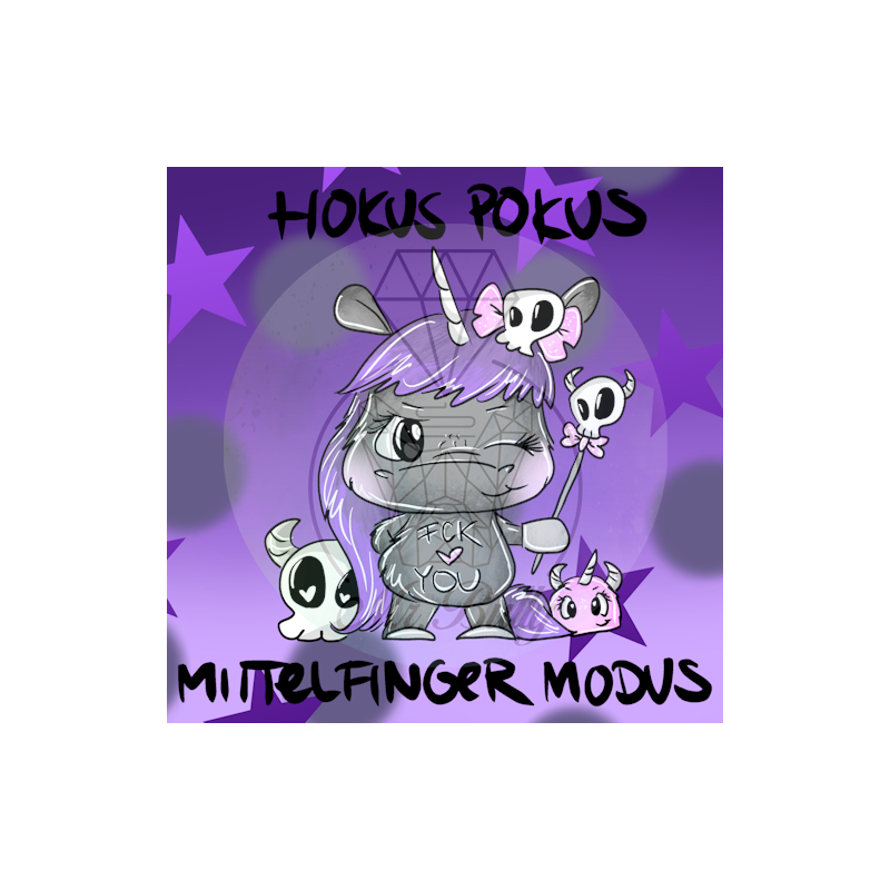 Hokus Pokus - Mittelfinger Modus - Diamond Painting Bild (Vorbestellung für Juli 2025)