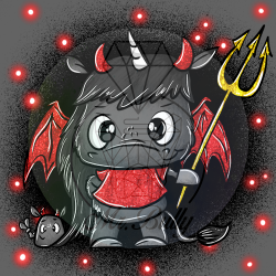 Teilzeitteufel - Diamond Painting Bild (Vorbestellung für Juli 2025)