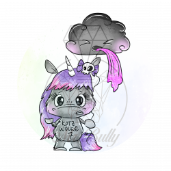 Kotzwolke 7 - Acrylaufsteller