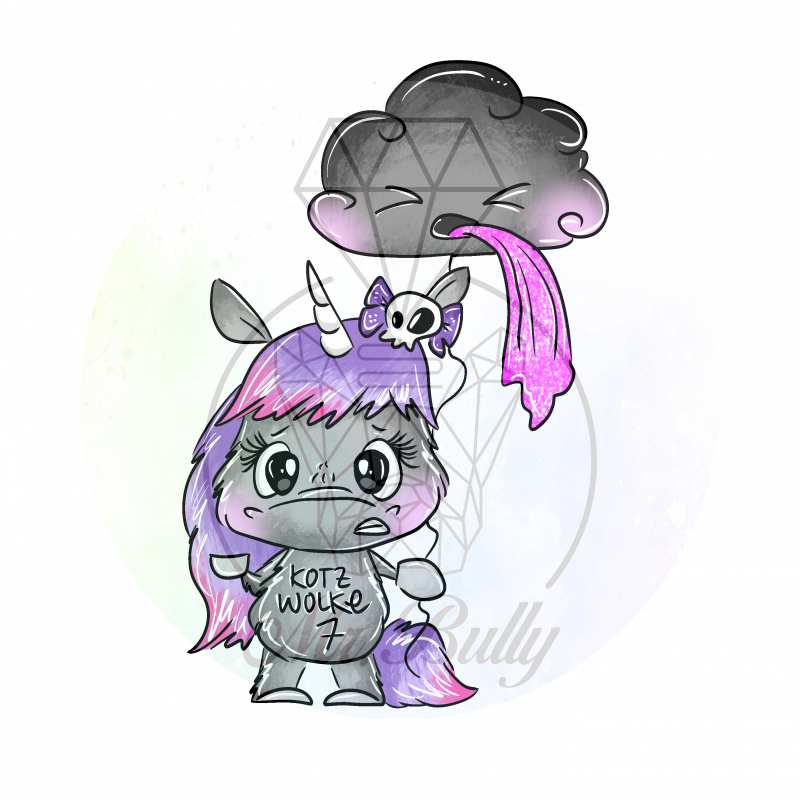 Kotzwolke 7 - Acrylaufsteller