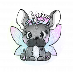 Miss Frenchie - Acrylaufsteller