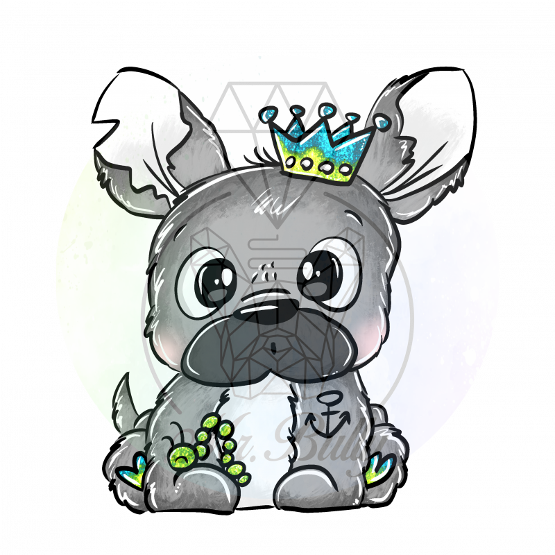 Papa Frenchie - Acrylaufsteller