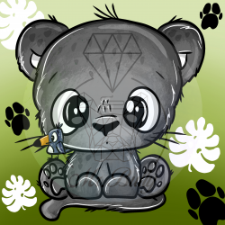 Pantherbaby - Diamond Painting Bild
