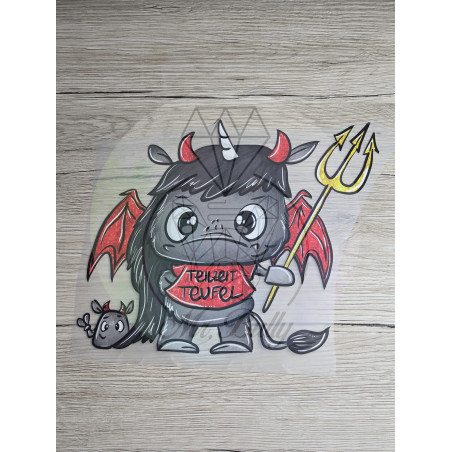 Teilzeitteufel - Bügelbild L