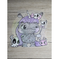 Hokus Pokus - Bügelbild L