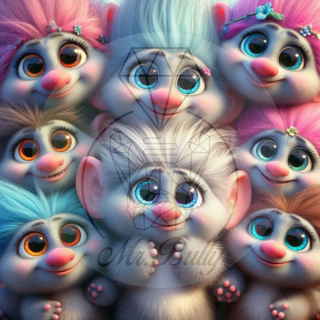 Drollige Trolle - Diamond Painting Bild