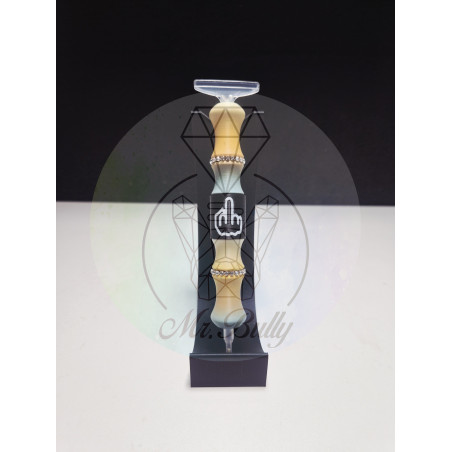 Sofortkauf: DP Stift - Modell 015 F**** You - Gelb Blau/Grau Verlauf