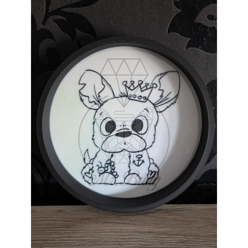 Würfelschale rund „Papa Frenchie“