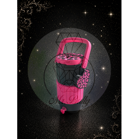 Dosenhalter-Set „Leo“ - magenta - für 0,33-l-Slim-Dosen mit Can Opener – Sofortkauf